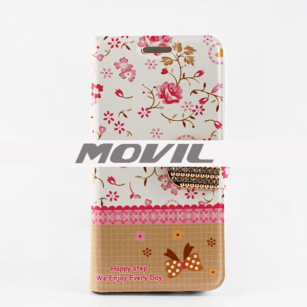 NP-2044 Flor PU funda para Samsung Galaxy A3 A300F A300FU-2